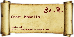 Cseri Mabella névjegykártya